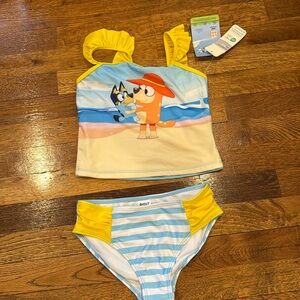 New with tags, Bluey girls bathing suit size 7/8